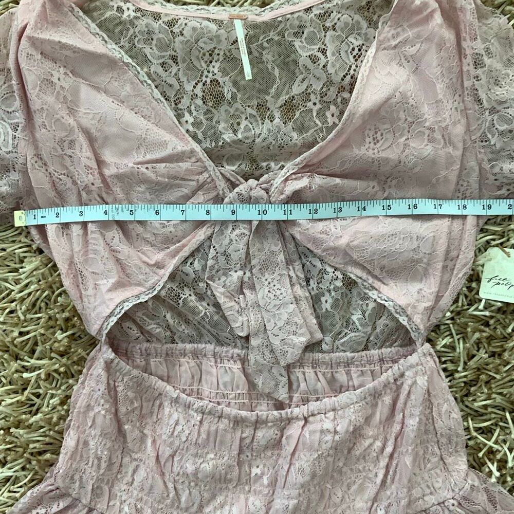 Free People Lala Lace Mini Dress Size L - Picture 5 of 9